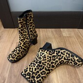 розпродаж Чоботи reserved демі черевики ботільйони сапоги ботинки трендовий леопард натуральна шкіра