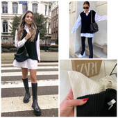 ❄️H&M (Эйч энд Эм) чорна Актуальна трендова в’язана жилетка