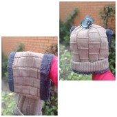 Утеплённый комплект шапка+ баф в 3-х цветах один на выбор