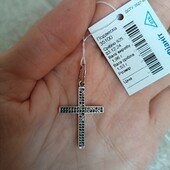 Срібний двосторонній хрестик