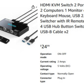 Switch 2 Port 4к 30Hz usb3.0 Світч hdmi kvm -переключатель