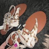 Next uk6.5 40p нові сандалі хутро корова