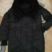 Куртка жіноча модна з об'ємним в'язаним коміром S