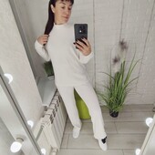 Жіночий в'язаний костюм ангора рубчик