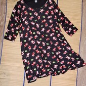 Платье домашнее женское новогодний принт XXL