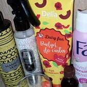 Лот косметики все что на фото 10 шт. Спрей для волос, дезик, крем, гель для бровей, соль для ванн