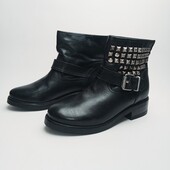 Шкіряні кожані черевики напівчоботи Zign (Зигн) 38р