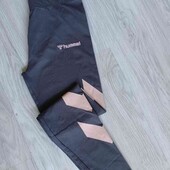 Hummel брендовые новые трикотажные леггинсы /лосины размер  M L