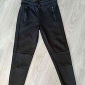 Dunnes stores стильные спортивные штаны джоггеры с карманами цвет черный на рост 134 см