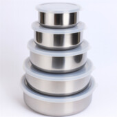 Набор судков для еды , 5 шт, контейнеры из нержавеющей стали с герметичными крышками