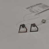 Срібні сережки-пусети Трикутники