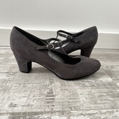 Текстильные туфли под замш 39 р стелька без следов носки