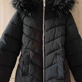 Shein куртка с капюшоном еврозима цвет черный размер евро 36/38 нюанс 
