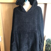 Меховушка довга, плюшева, худи, 2XL. слип, пижама