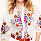 Акція♥️♥️♥️Божественна блуза у вишитий принт♥️♥️♥️Ціна супер