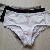 Эсмара! Коттоновые женские трусы с кружевной отделкой! 3 шт! 36/38 евро! Лот 455