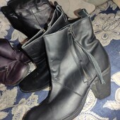 Dune 41p шкіряні чоботи на утепленні з вовни каблук казаки