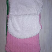 Коннверт в коляску, спальний мішок з хутром для дівчинки