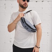 Поясна сумка бананка Under Armour сіра на 4 кішені