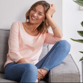 ♕ Ніжна жіноча кофточка з рукавом 3/4 від Tchibo (Німеччина), розмір наш 48-50 (40/42 євро)