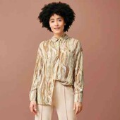 Стильная рубашка  Esmara L evro 44+6 см оверсайз 