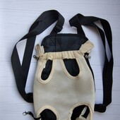 Зручний рюкзак кенгуру для собак і котів бежевий L 36*27