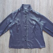 Жіноча класична сорочка в смужку ч/б