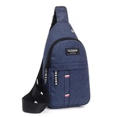 Сумка мужская нагрудная (черная, синяя)