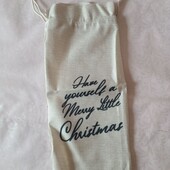 Мішечок для бутилок на святкові дні (під мішковину) 0673