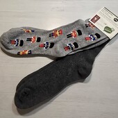 Лідл! Трикотажні високі чоловічі шкарпетки 39-42 розмір, в лоті 2 пари! Лот 20