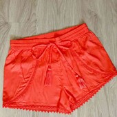 Atmosphere брендовые шортики вискоза!! цвет коралловый размер евро 40