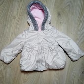 Куртка теплая с бантиками на 1-1.5 года