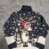 Шерстяной новогодний свитер