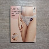 Есмара! Гарні мереживні жіночі труси, сліпи 36/38 євро 42/44 наш 3 шт! Лот 515