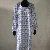 Батали нічна сорочка жіноча тепла, байка, трикотажна,100%хлопок, узбекистан.р.58-66 якість