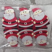 Декоративні прищепки Санта 6шт Livarno Німеччина