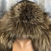 Шапка из нат.кожи с чернобуркой