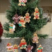 Ялинкові прикраси Імбирний чоловічок - набір з 12 предметів