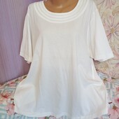 Білосніжна футболочка віскоза. Нова.сток обг 142