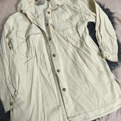 Pull&bear XS вершково жовта вельвет сорочка