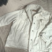 Молочна утеплена куртка джинс Topshop uk10