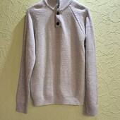 Свитер теплый мужской М светло-серый
