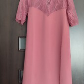 Темно-рожева кежуал, коктейльна сукня а-силует Terranova Xs