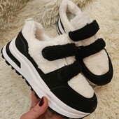 Новинка зими Кросівки тедді на ліпучках