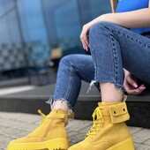 Женские Замшевые Демисезонные Ботинки.