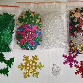 Набір ялинки і сніжинки, 500шт