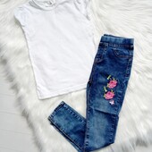 Джеггінси + футболка next на 116-122