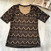 Шикарна футболка з мереживом ✅