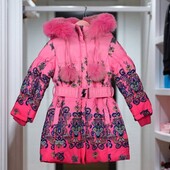 Яскрава куртка/пальто на дівчинку Kiko оригінал. Зима, дуже тепла