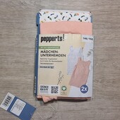 Пеппертс! Трикотажна майка для дівчинки на широких бретелях 146/152 2 шт! Лот 24